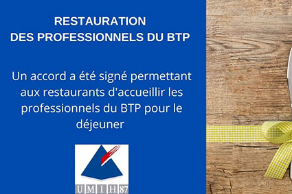 Ouverture des restaurants aux salariés du BTP